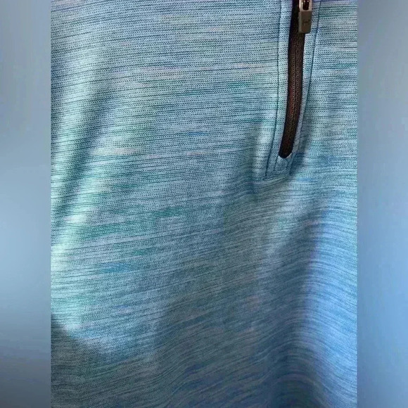 Blue long sleeve under armor heat gear quarter zip sweat shirt - Picture 7 of 8